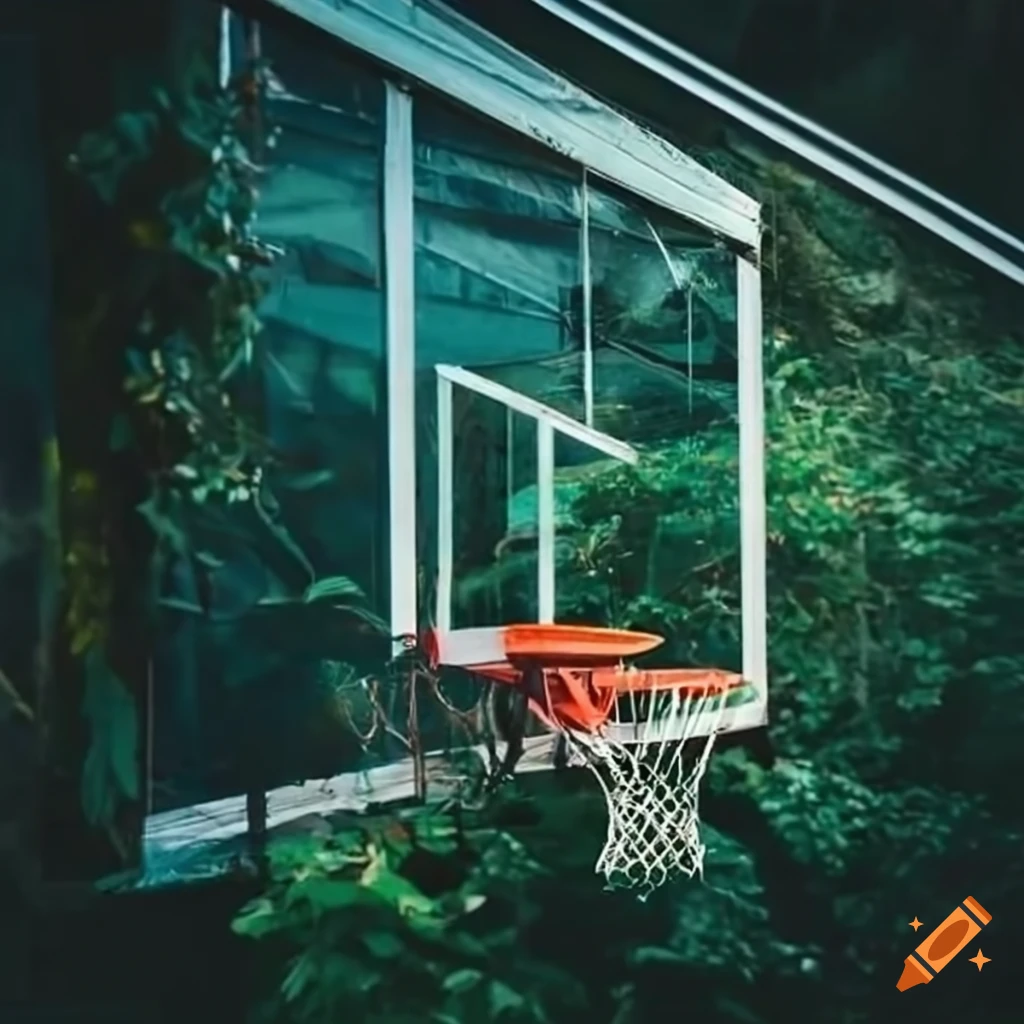 Greenhouse with a basketball hoop