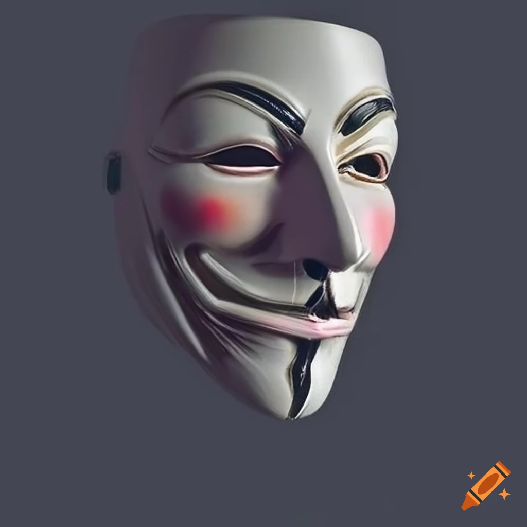 Anonymous mask on Craiyon