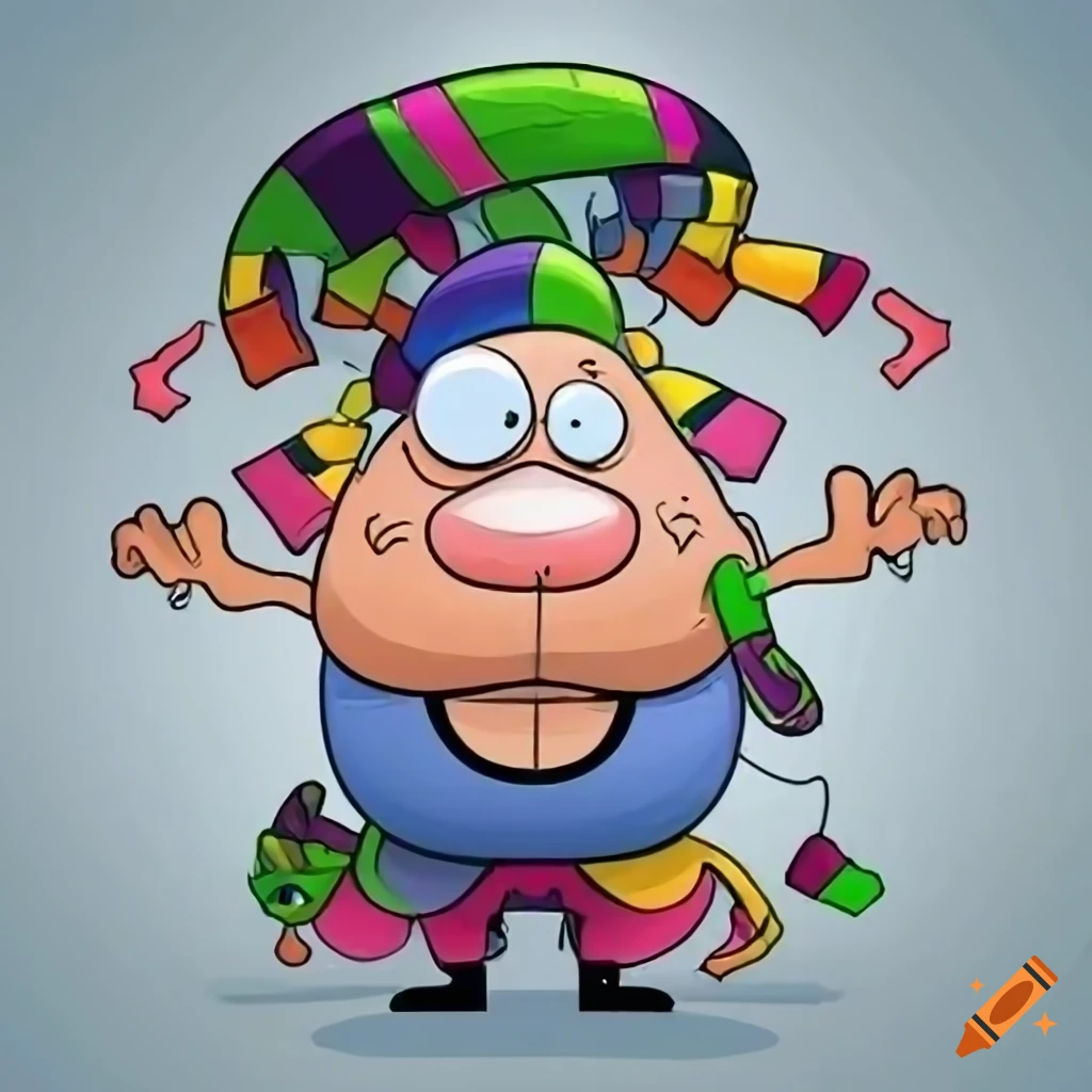 Colorful cartoon breakdancer illustration on Craiyon