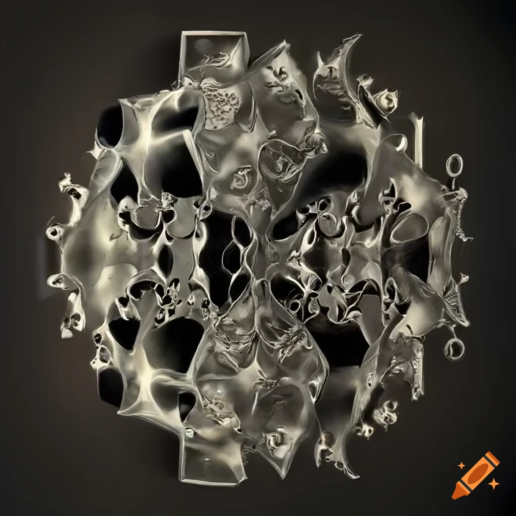 Abstract artwork combining multiple styles and elements on Craiyon