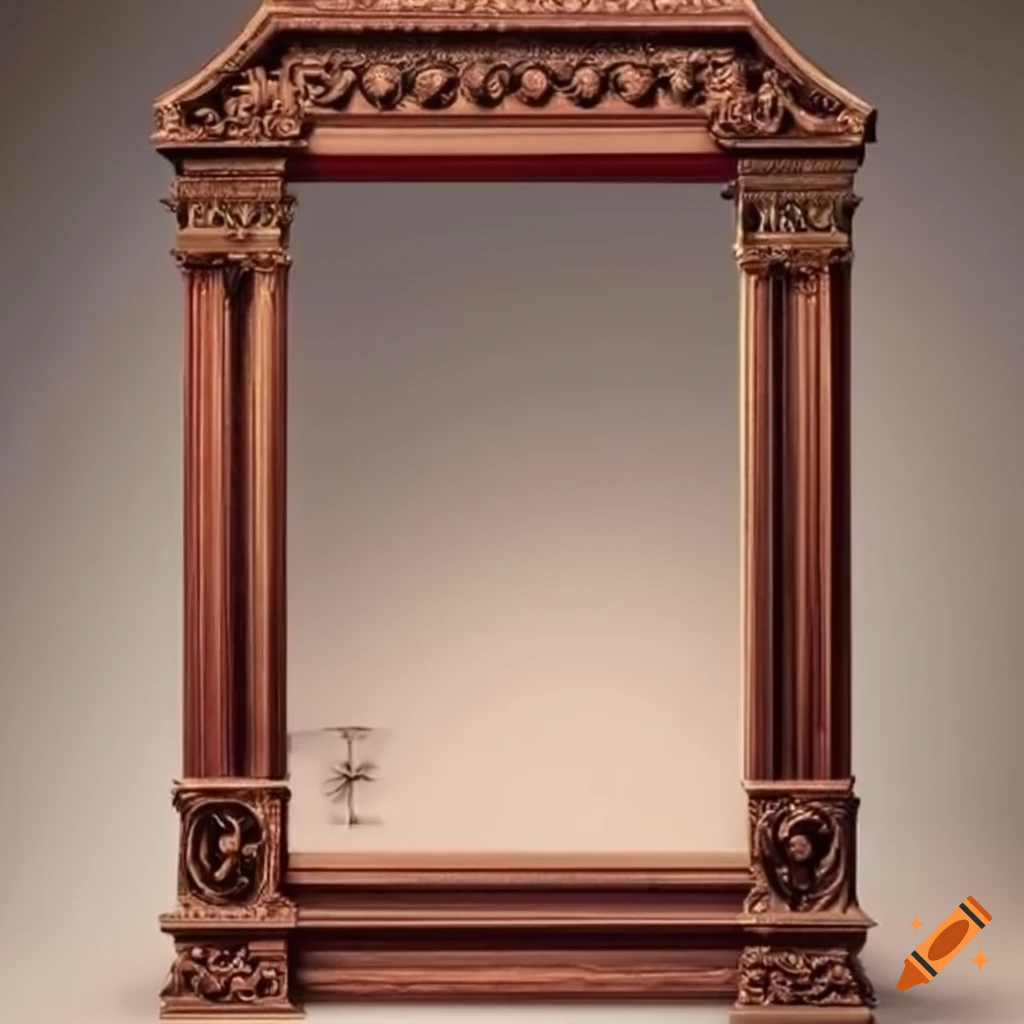 Empty canvas with a Roman-inspired frame