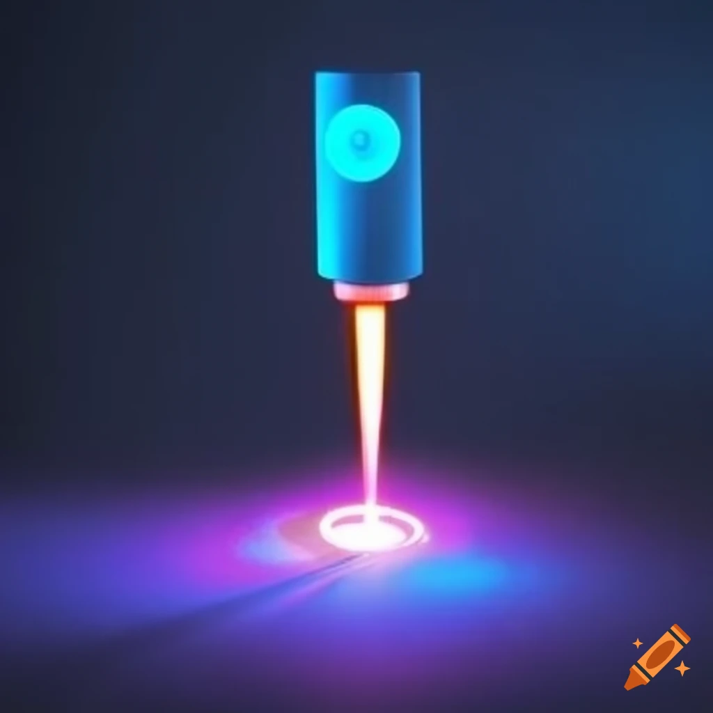 Icon of a laser device mounted on a lathe