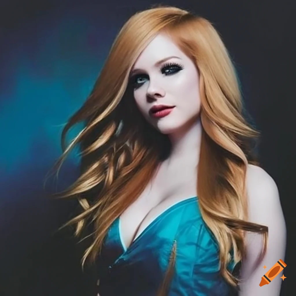 Christina Hendricks Cosplaying Avril Lavigne In A Mid Shot On Craiyon 