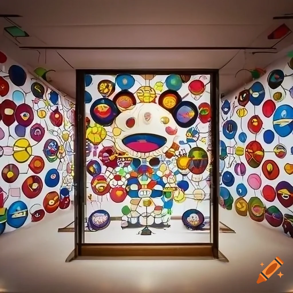 Art display inspired by Takashi Murakami at Biennale