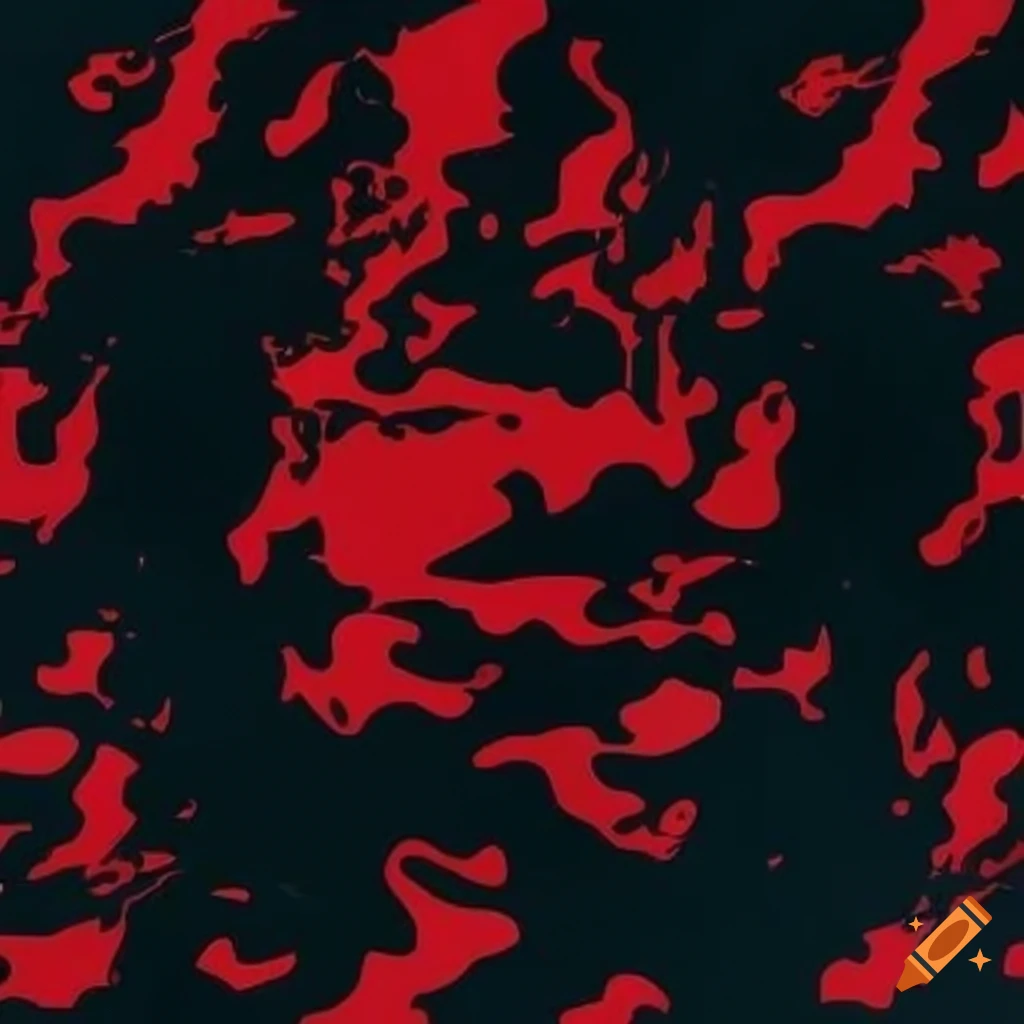 High-resolution red camouflage pattern on Craiyon