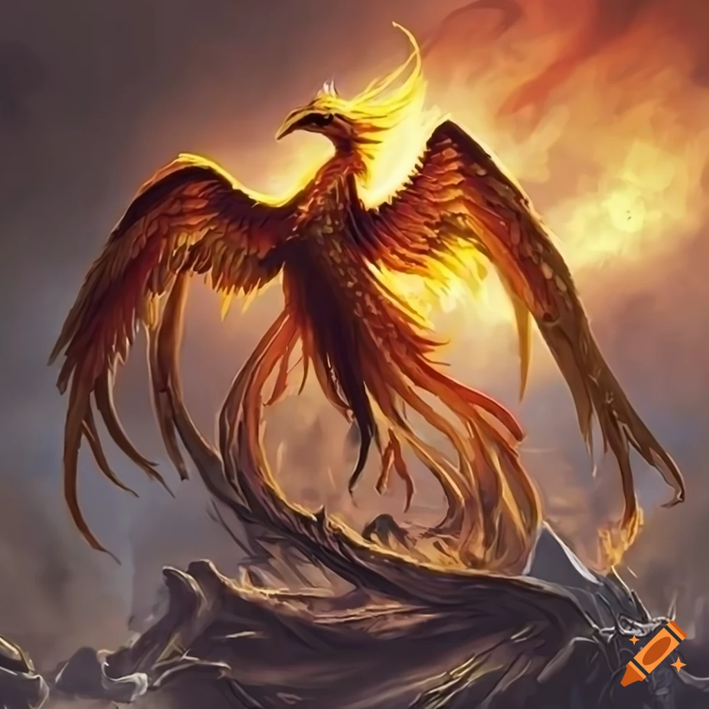 Phoenix unit for a fantasy game