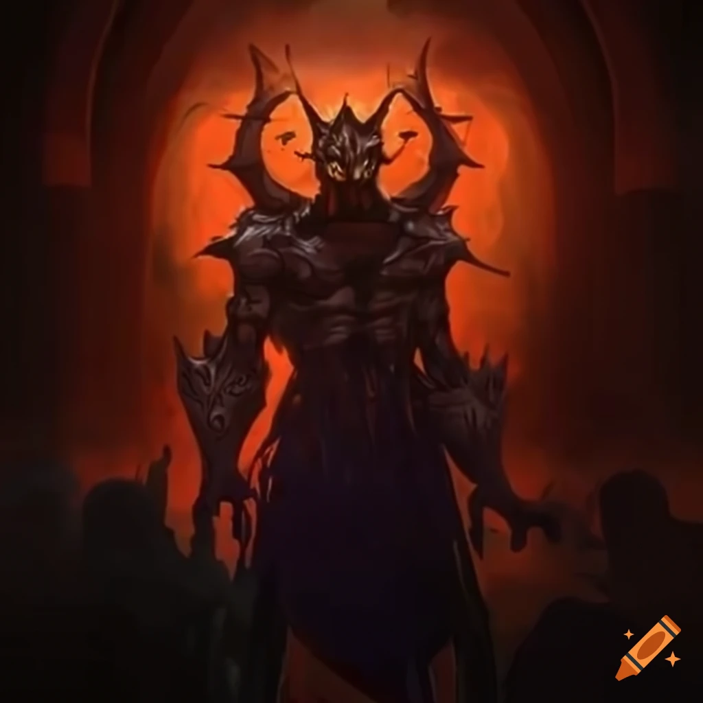 Unique depiction of a demonic god with a bizarre and fascinating appearance