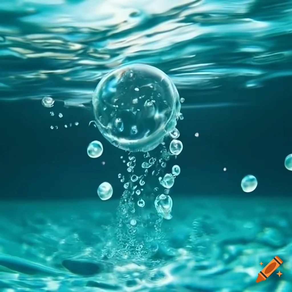 Underwater bubbles with rasta colors