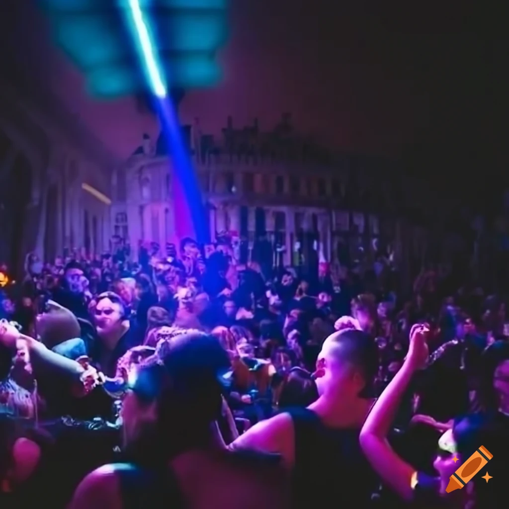 Rome electronic music rave event on Craiyon