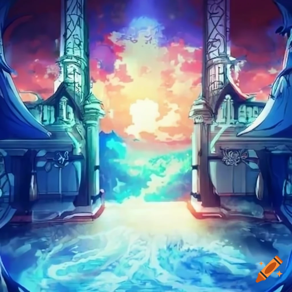 Anime depiction of the Gateway to Heaven