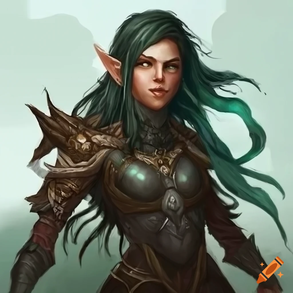 Captivating elven character from Dungeons & Dragons