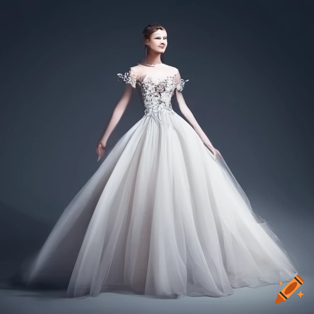 Woman in stunning ball gown
