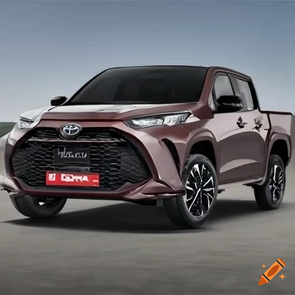 2023 yaris double cab pickup in brown color on Craiyon