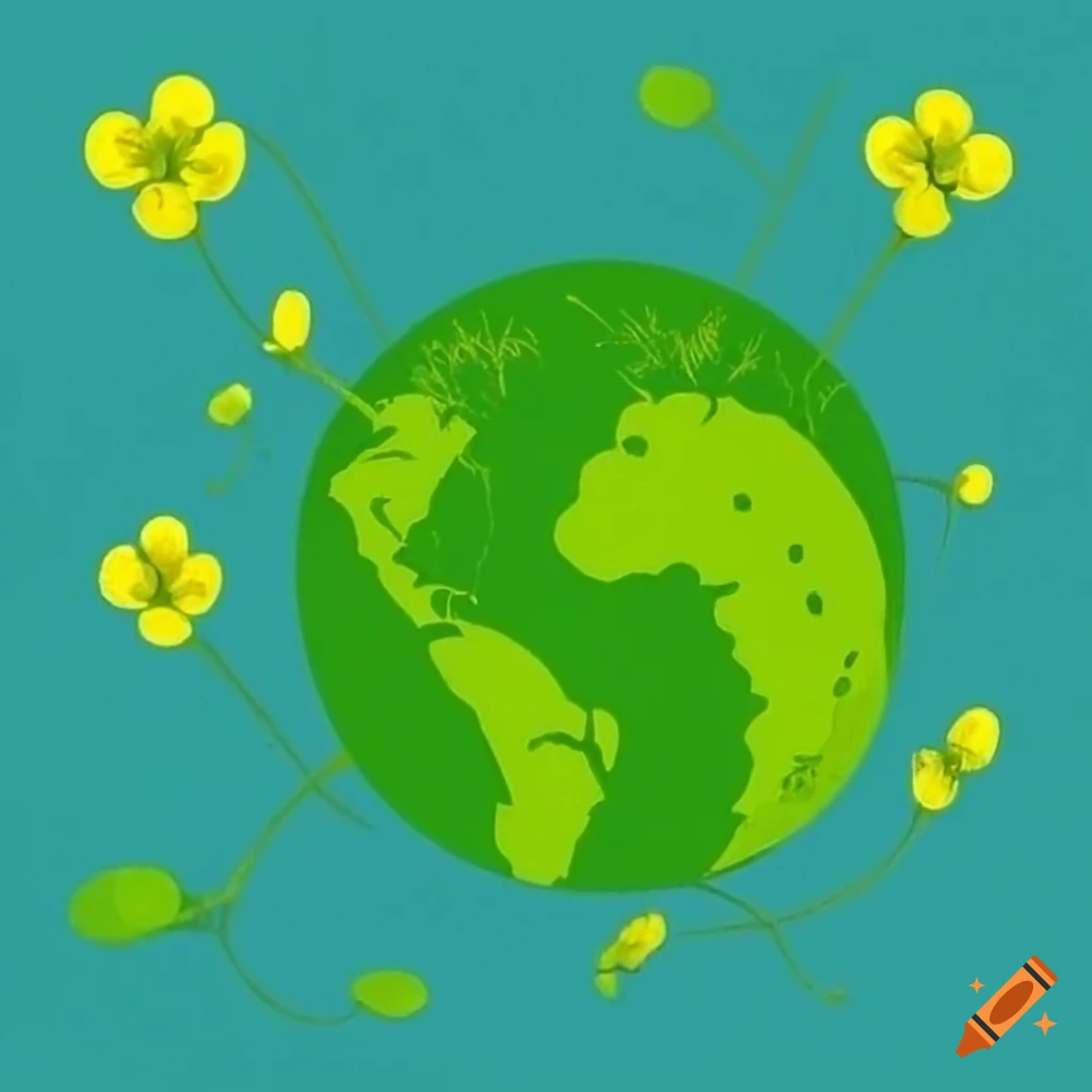 Mustard seed sprouting from the earth