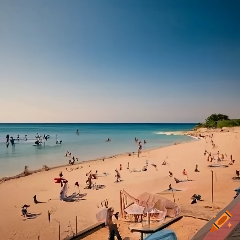 Beach resort in France