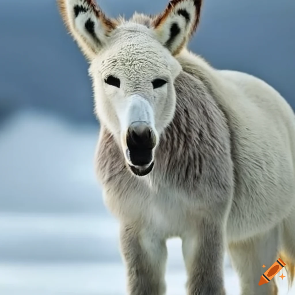 Hybrid animal donkey polar bear