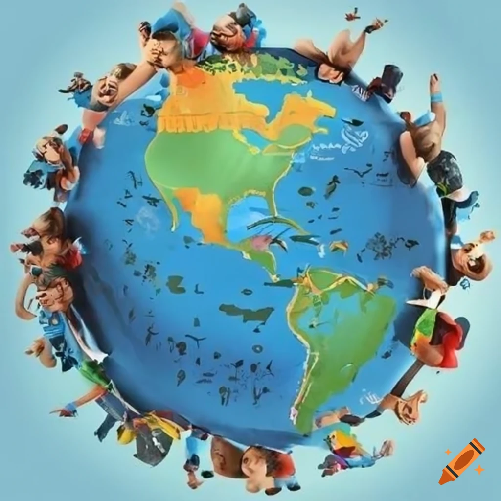 Travel around the world poster for school party