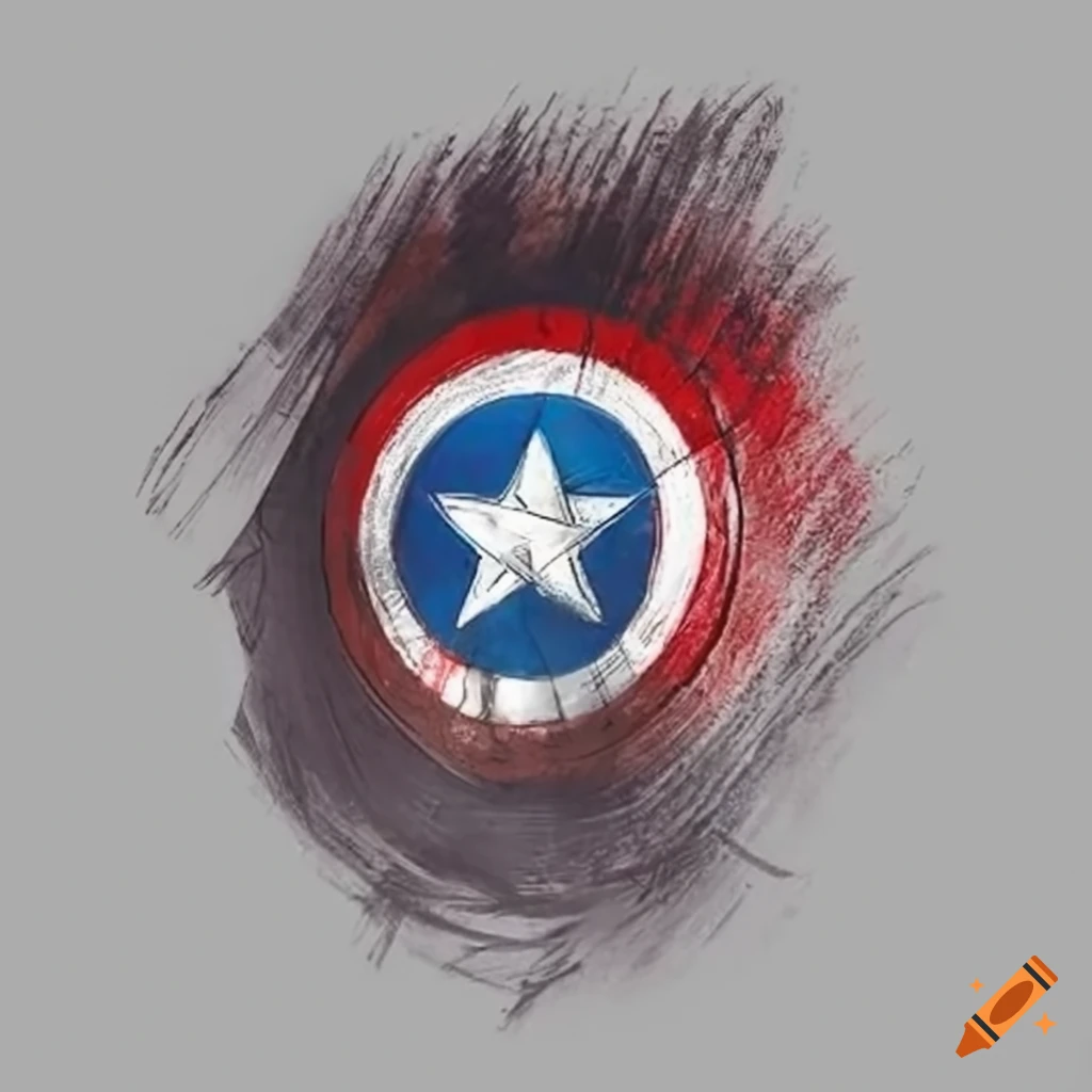 3D Print of Broken Captain America Shield by Emily3115