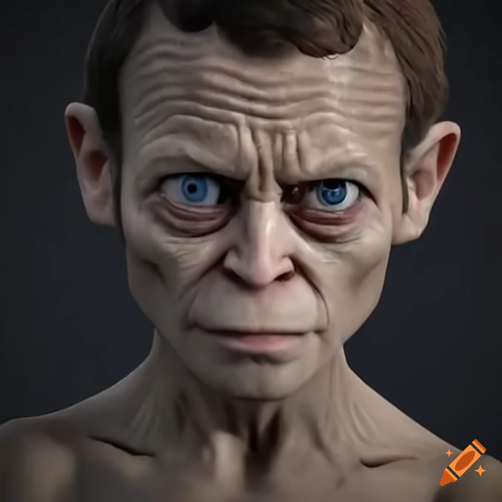 Emmanuel Macron depicted as Gollum