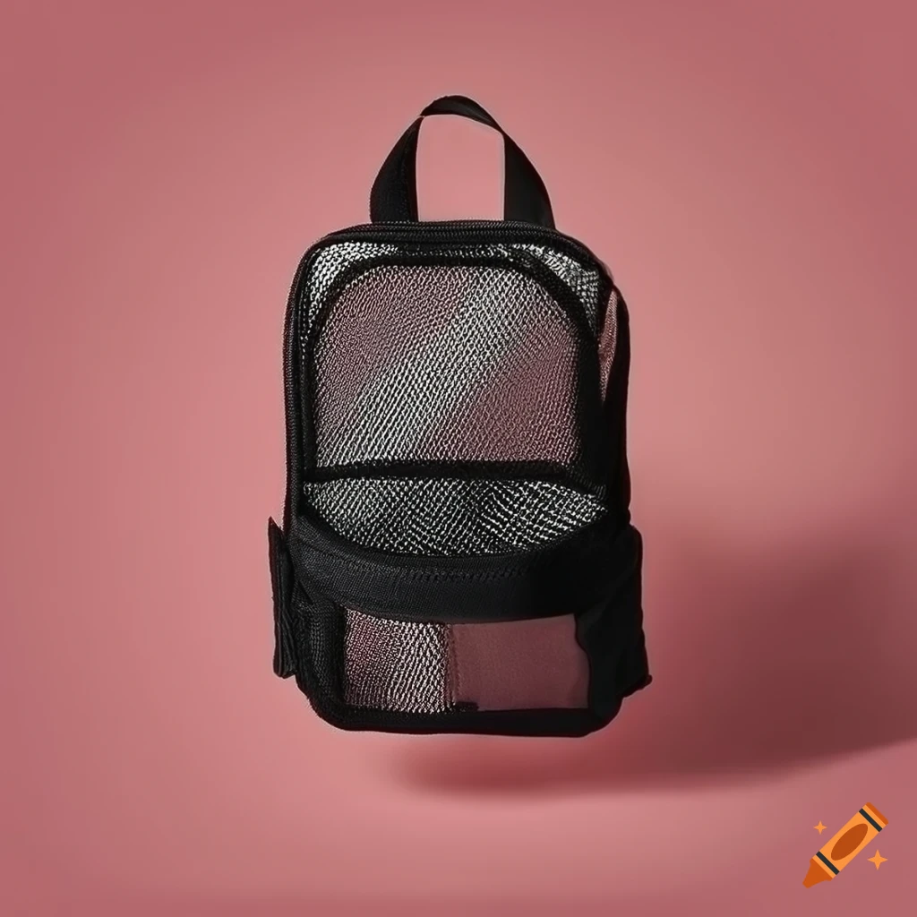 Black mesh backpack