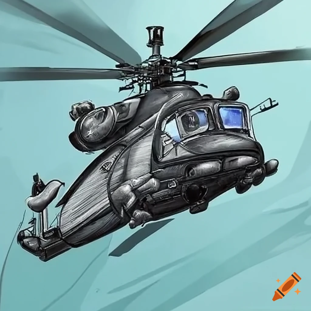 Airforce helicopter equipped with FLIR camera