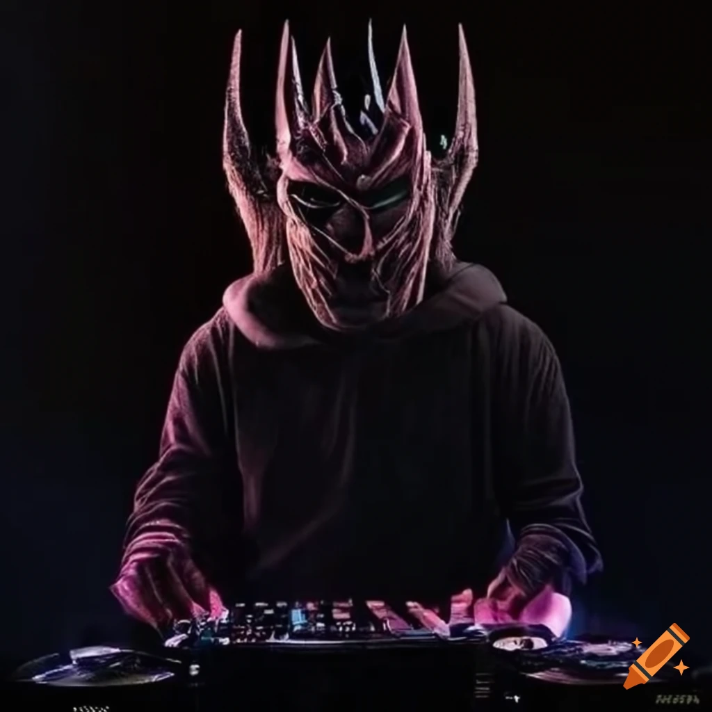 Sauron DJ mixing music at a set