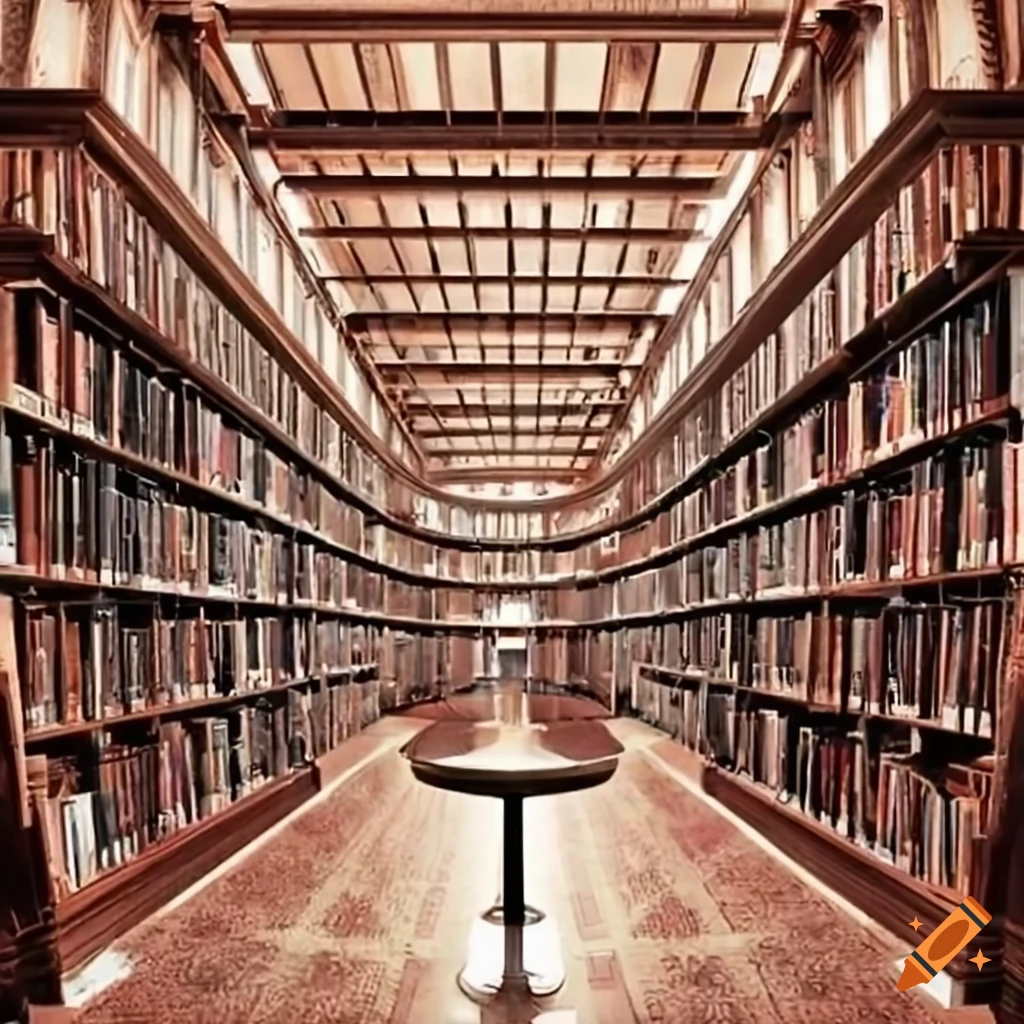 Modern library on craiyon