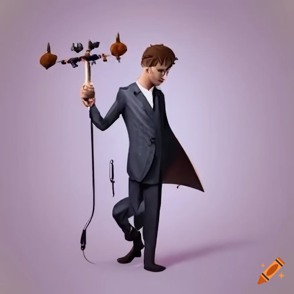 Anxious man in a quirky outfit with flippers holding a fishing rod
