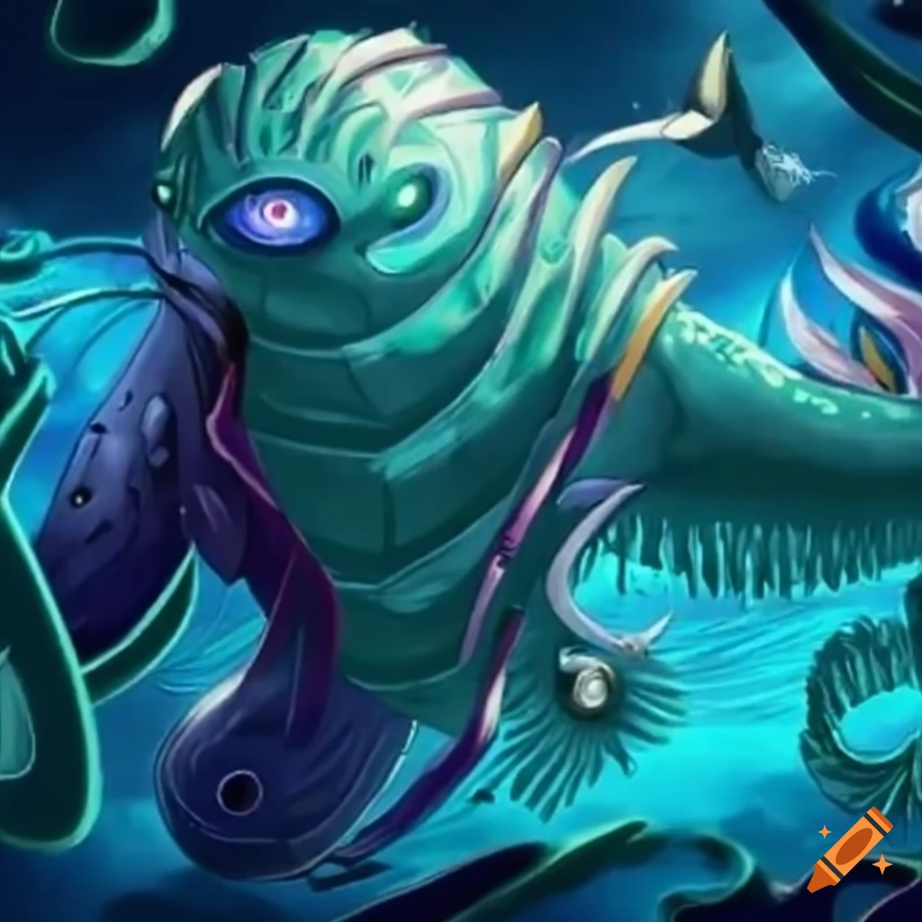 Yu-Gi-Oh deep ocean navigator with marine features
