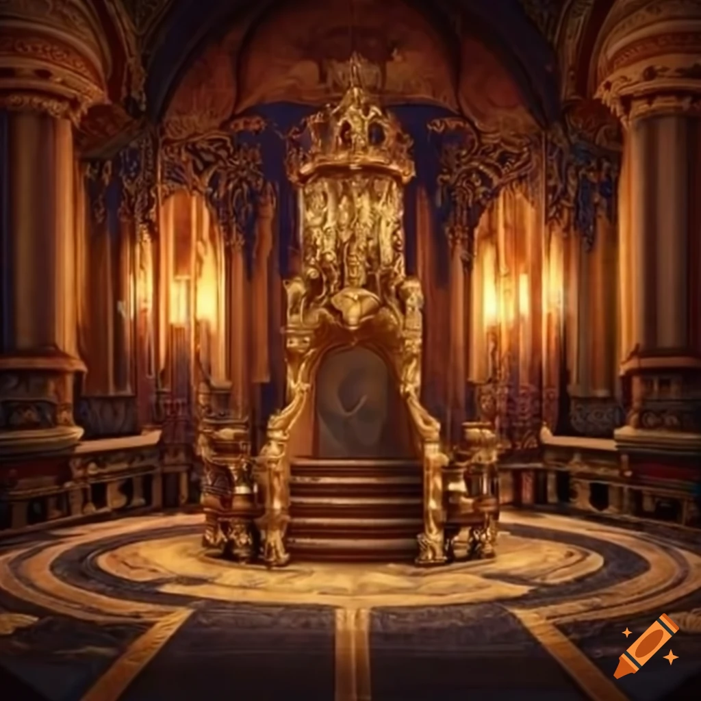 Inside a kingdom's throne room on Craiyon