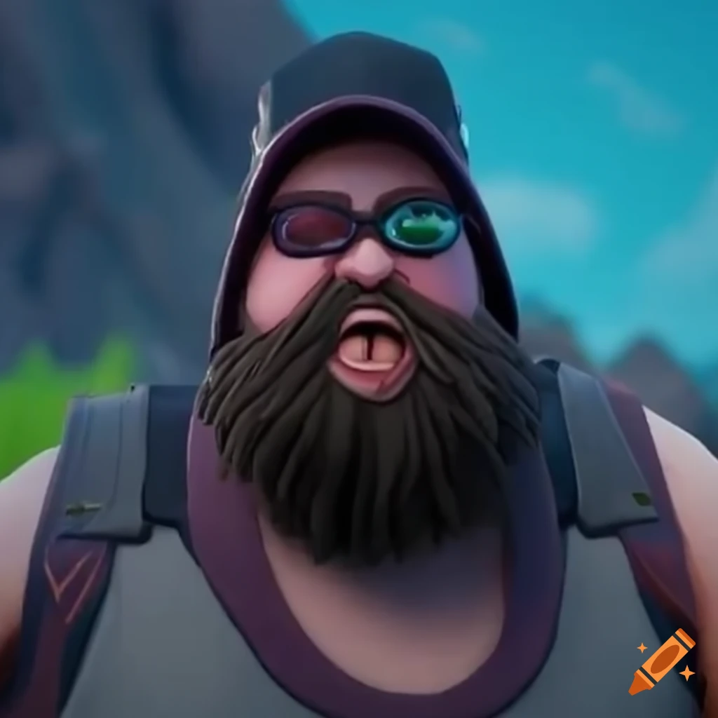 Fortnite character based on boogie2988 on Craiyon