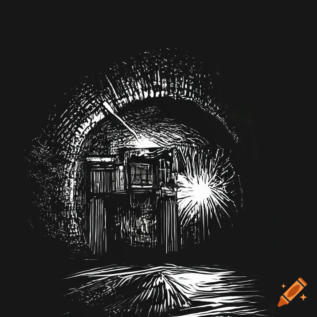 Underground coal mine in operation