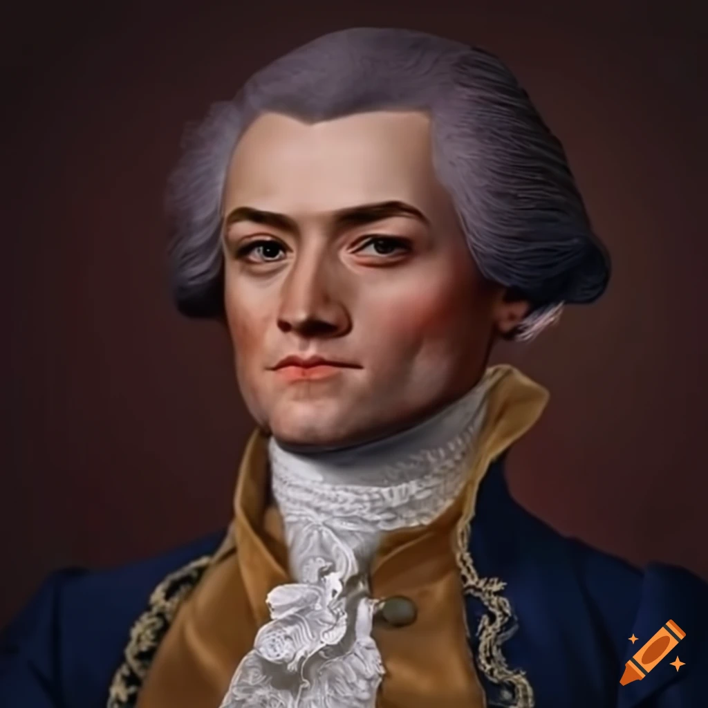 Taron egerton as maximilien robespierre in historical costume on Craiyon