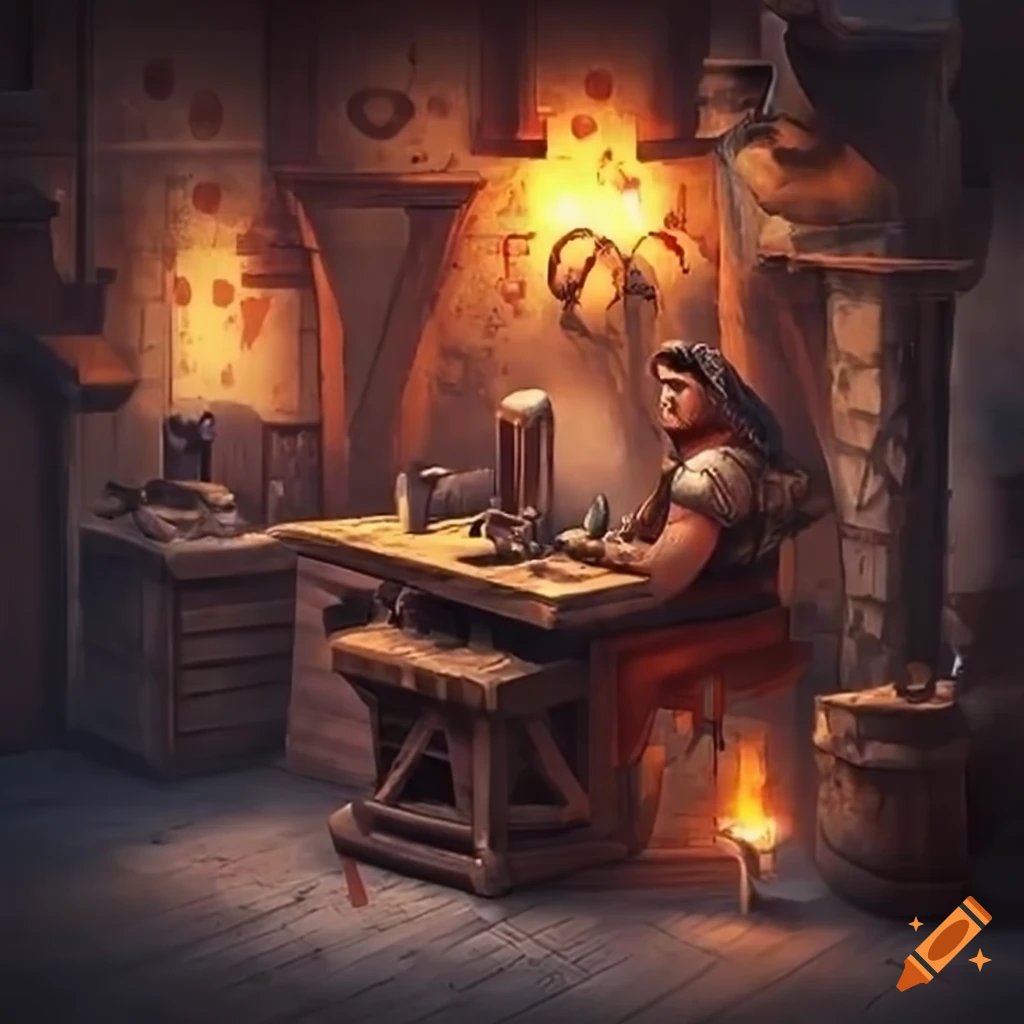 Fantasy blacksmith shop