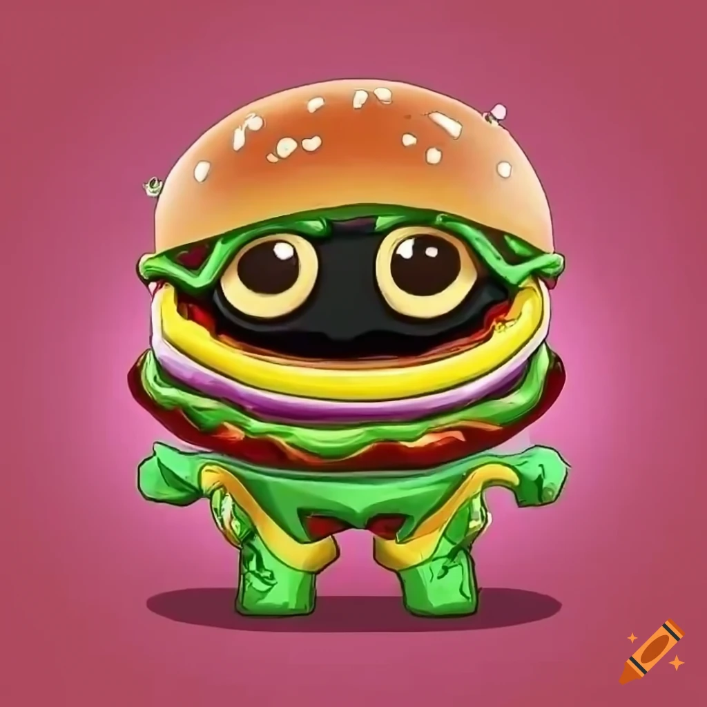 Chibi Hamburger Superhero Heartless from Kingdom Hearts