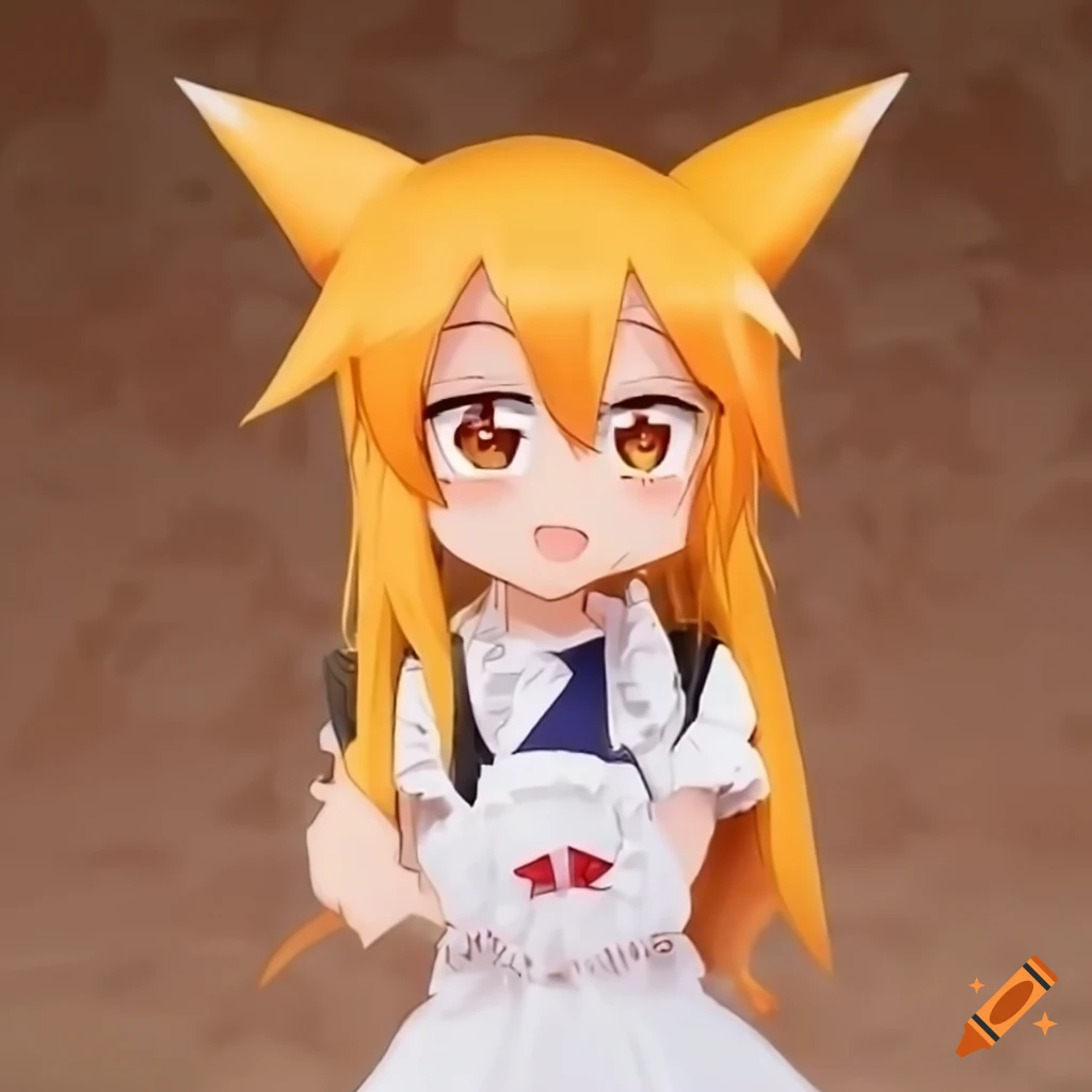 Senko-san in a cute maid uniform on Craiyon