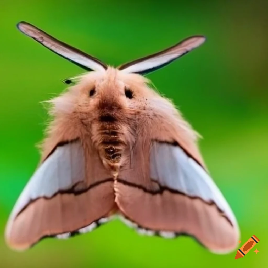 Animal with soft fur, legs, long tail, rounded ears, moth-like eyes, and butterfly wings