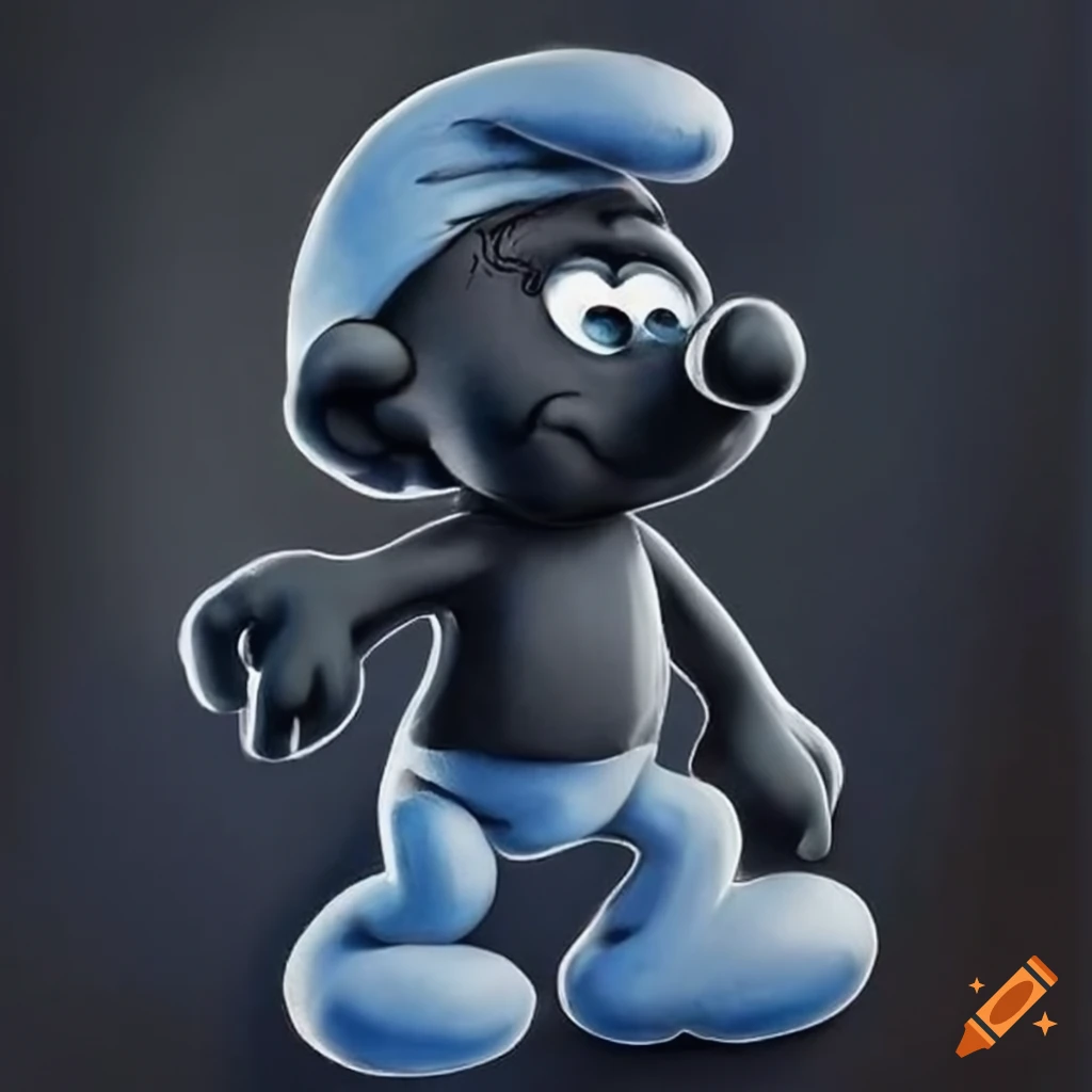 Black smurf character