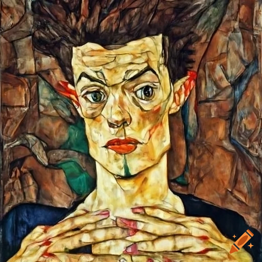 Self portrait of Egon Schiele