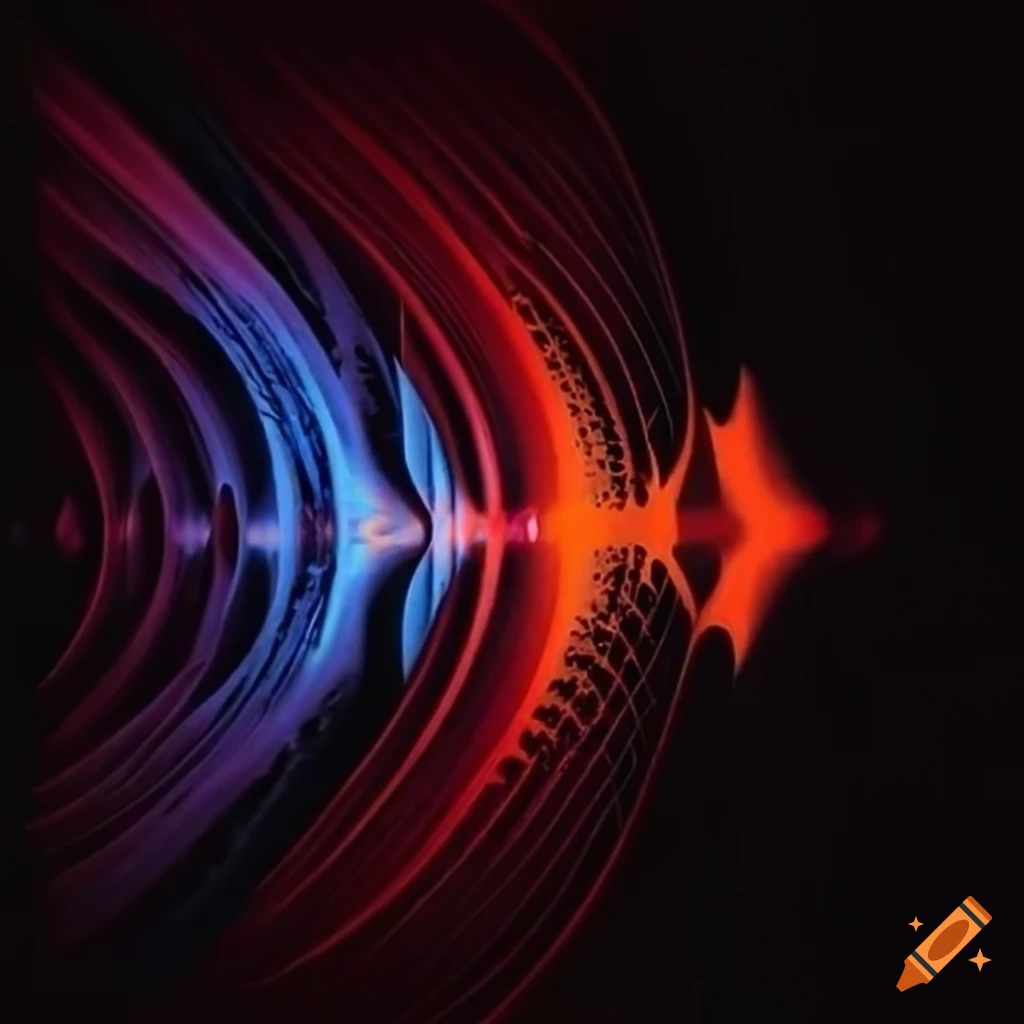 Sound wave visualization on Craiyon