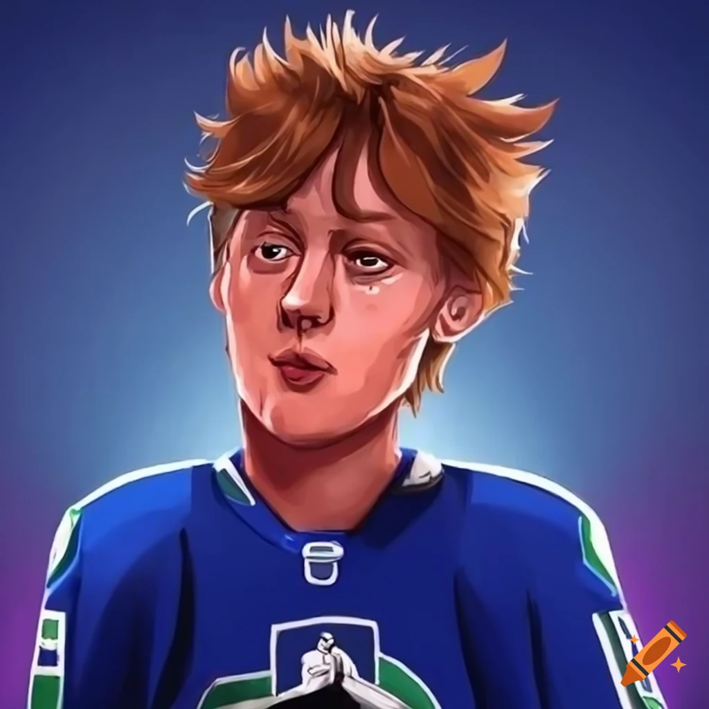 BoJack Horseman and Elias Pettersson fanart in cartoon style