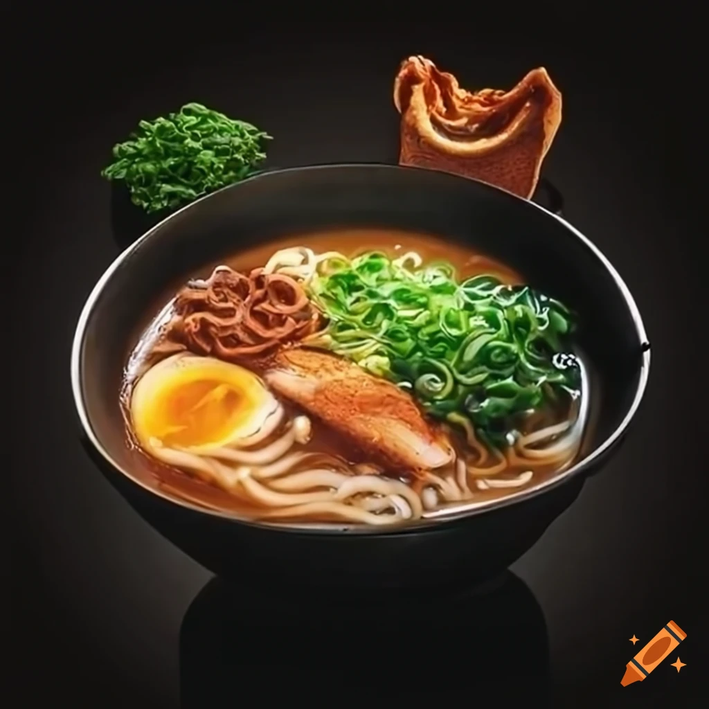 Delicious bowl of ramen noodles