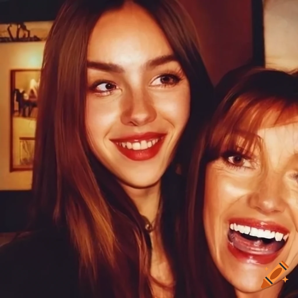 Jane Seymour and Olivia Rodrigo socializing at a bar