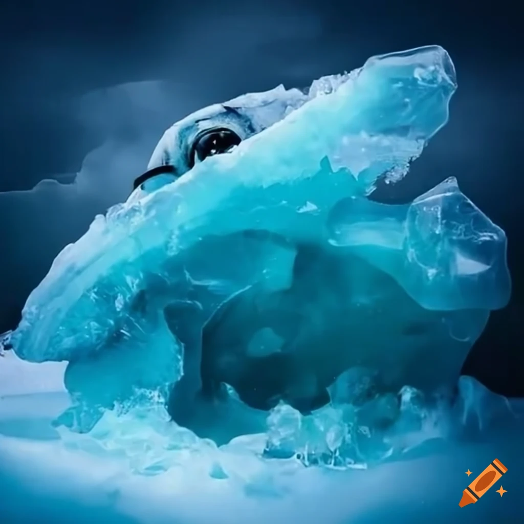 Frozen diver ice