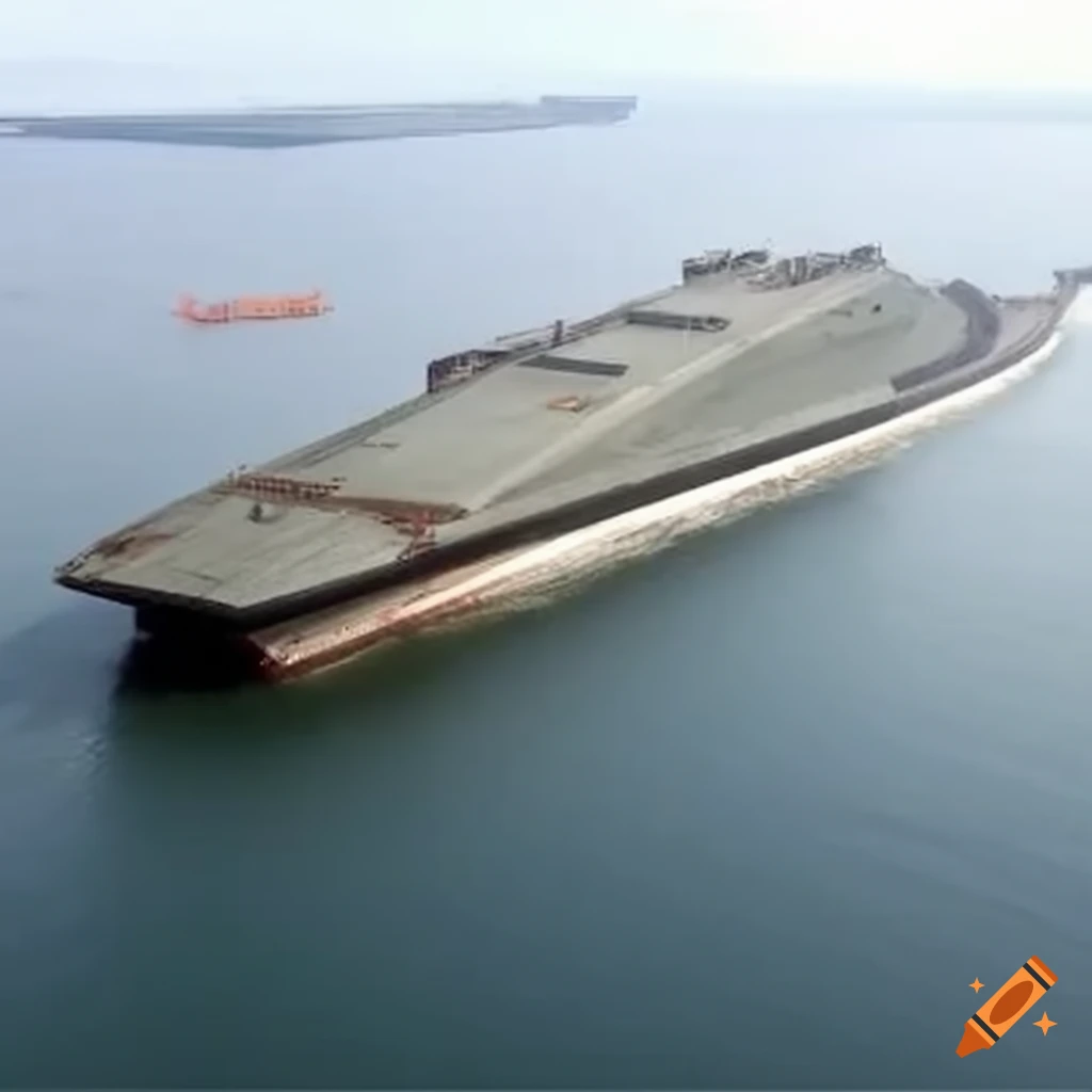 Massive floating naval steel stronghold