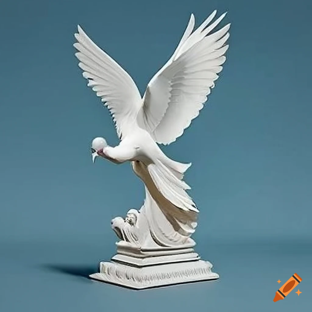 Antonio canova sculpture of white doves on Craiyon