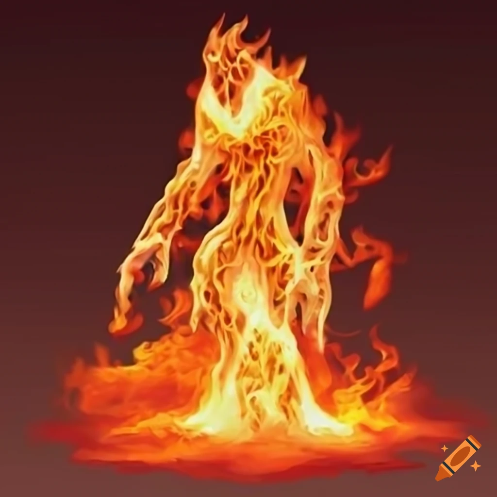 Fire elemental being