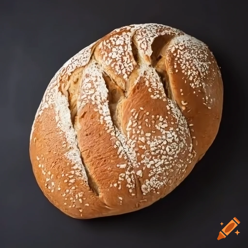 Perfect bread on a black table in a professional product photo