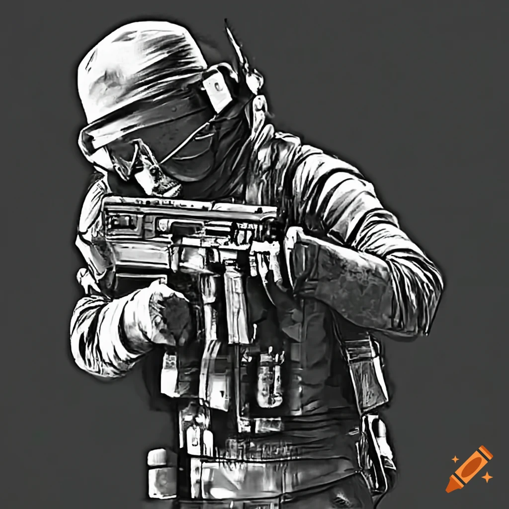 Airsoft player aiming