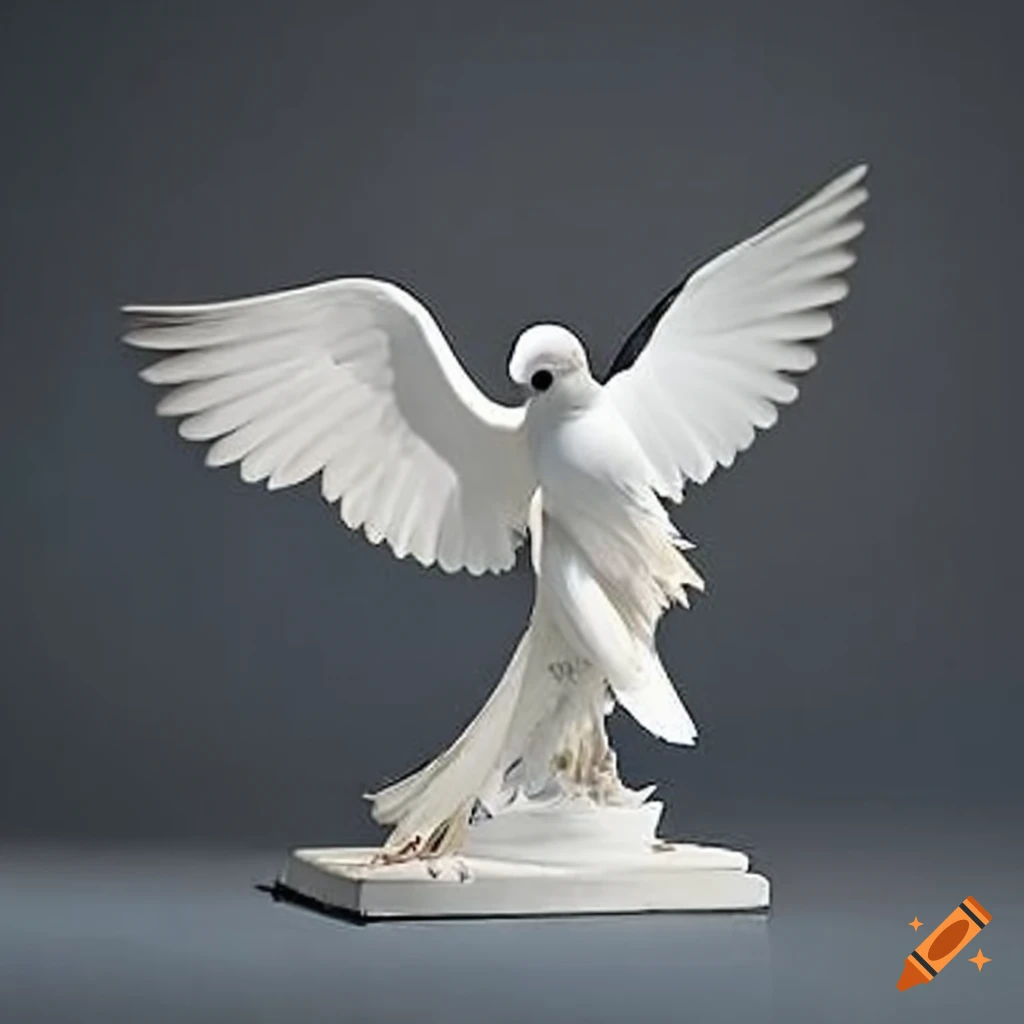 Antonio canova sculpture of white doves on Craiyon